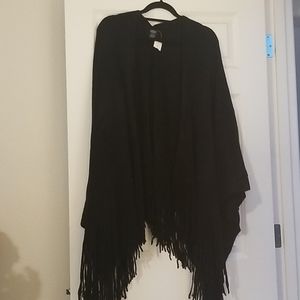 NWOT- women's black wrap/shawl